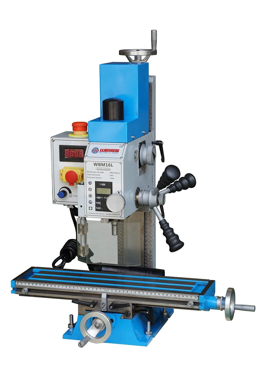 Mini milling machine metal drilling benchtop Desktop variable speed motor spindle WBM16L household tools