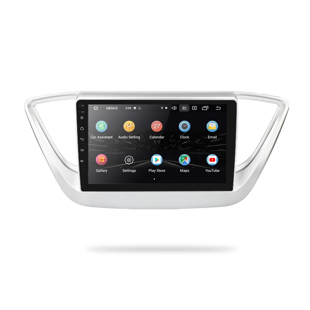 9 дюймов Android 9,0 2 din android автомобильное компактное минирадио 2.5D ips экран gps NAVI wifi для hyundai solari Verna MP5 автомобильный проигрыватель Передняя и задняя камера