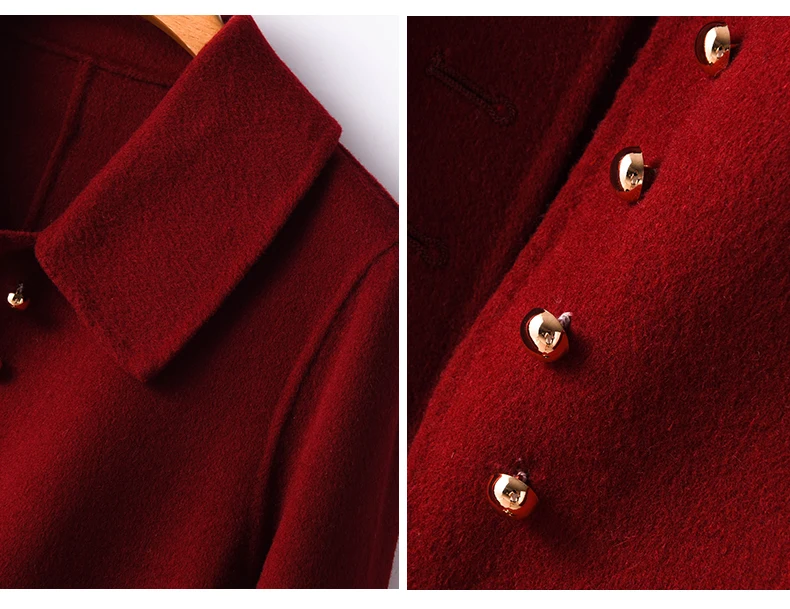 BELIARST новое осенне-зимнее двустороннее кашемировое пальто Женская Длинная шерстяная куртка Тонкий Кардиган большого размера