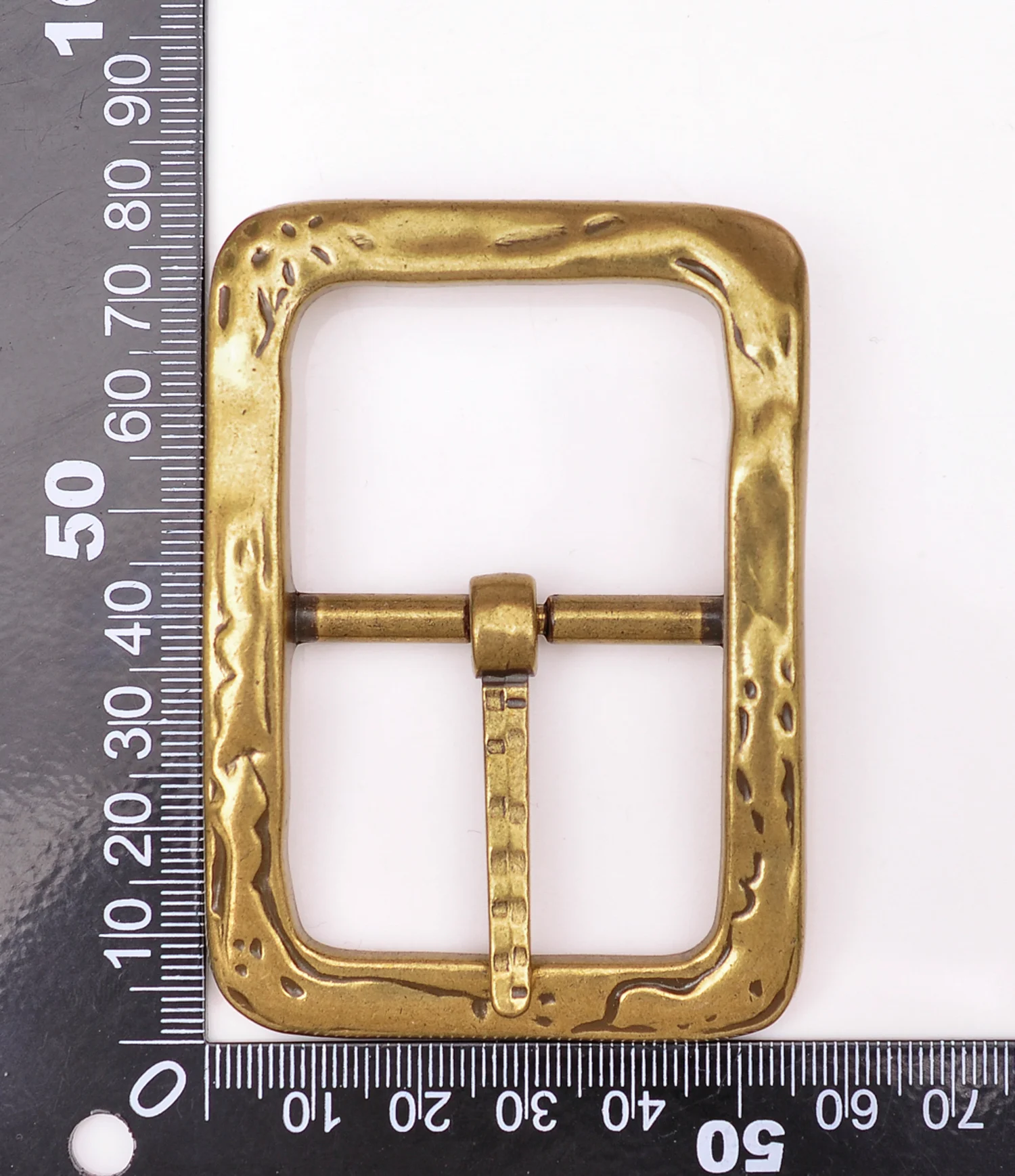 Fibbia Cintura Uomo Barra Centrale Nera – Massiccia, Singolo Perno, Larghezza 40 Mm