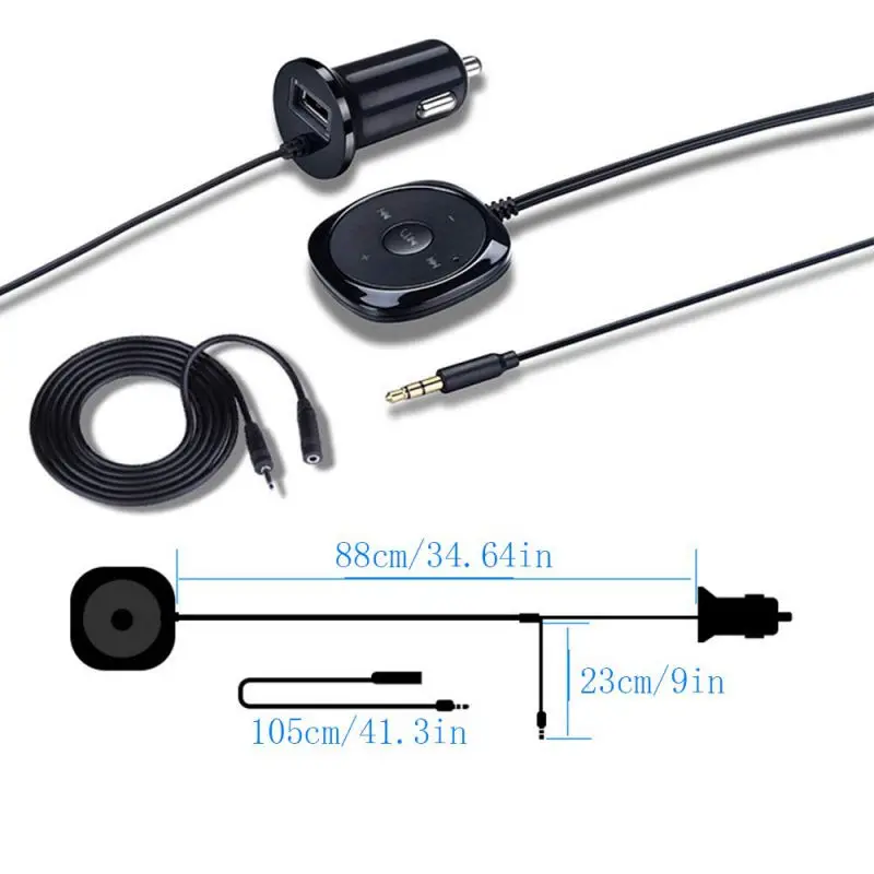 1 шт Hands Free Bluetooth приемник автомобильный комплект аудио музыкальный приемник адаптер USB зарядное устройство для смартфонов, планшетов