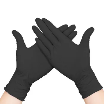 

large 100pcs powder free food grade safe one-off single use disposable nitrile gloves examination gloves