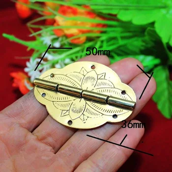 

5PCS 50x36mm Brass Bat Pattern Carved Hinges Decors Cloud Hinges Wooden Gift Jewelry Box Hinge Fittings Furniture Hardware