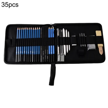 

35Pcs Professional Sketching Drawing Pencil Kit 2B 3B 4B 5B 6B 7B 8B B 2H 3H 4H HB Pencil for Student Drawing Sketching Writing