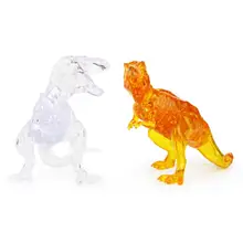 Полностью переплетенные кусочки кристаллических пазлов 3D динозавр модель животного хрустальные Пазлы DIY строительные блоки Развивающие детские игрушки