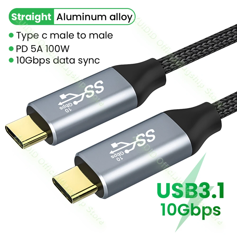 USB 3.1 Gen2 10Gbps Data Cable USB C to Type C PD 100W 5A QC4.0 3.0 Fast Charging Cable For MacBook Pro 4k 60Hz Video Cable 2/3m android c charger Cables