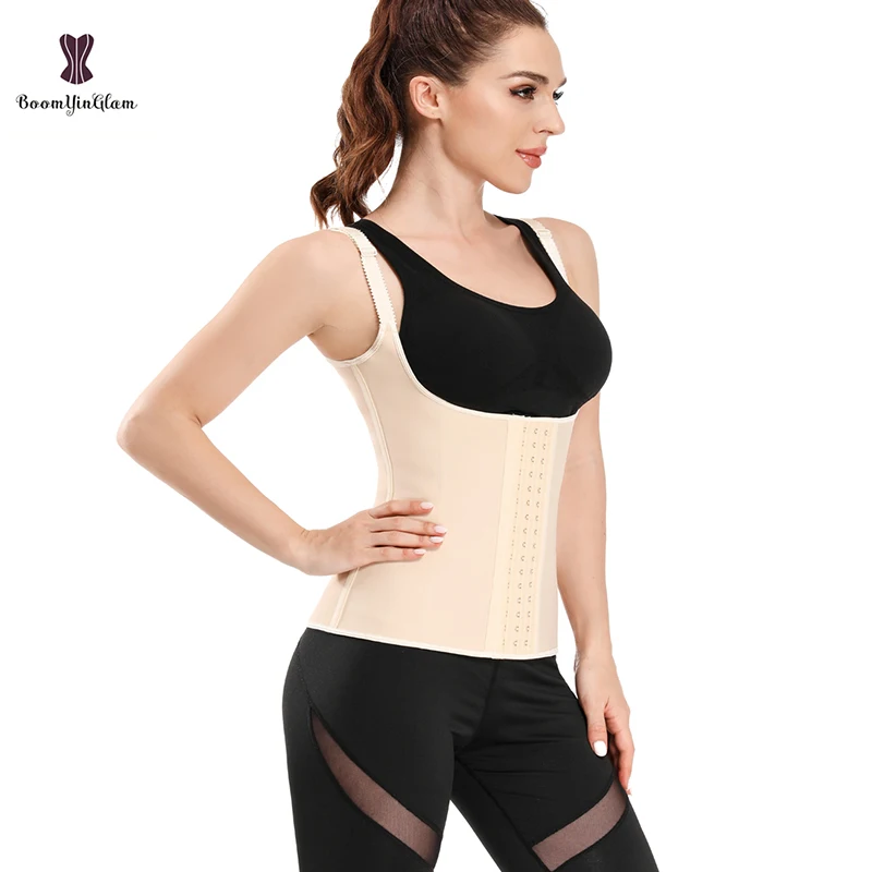 body shaper Modeling Strap Women's Body Shaper100% Latex Slimming Girdle Vest 9 Spiral Steel Boned Waist Trainer Corset With Hooks low back shapewear