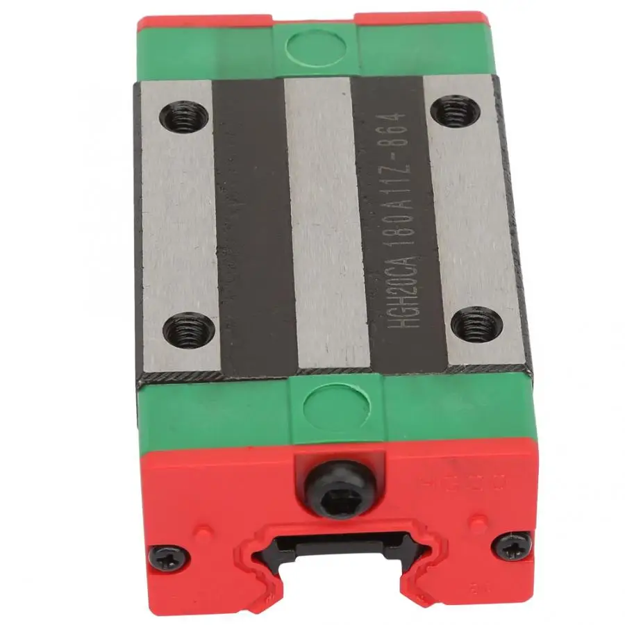 

1Pcs 20mm Red and Green Linear Guide Rail Block Slider Bearing Steel Sliding Block