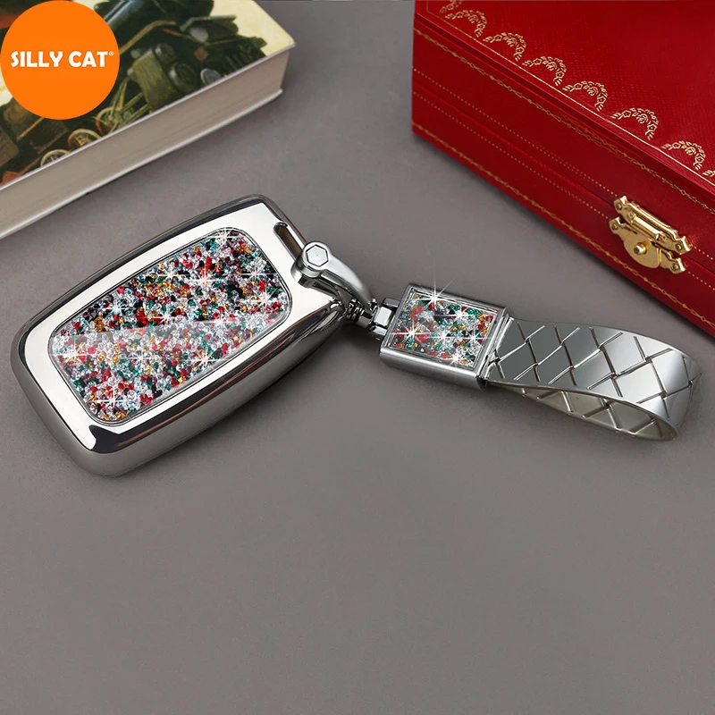 

Car Key Case Cover Fob Chain Remote Protect Suit For LAND ROVER RANGE ROVER 4 IV RANGE ROVER SPORT EVOQUE VELAR DISCOVERY 4 5 IV