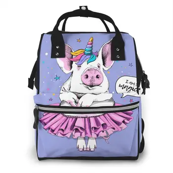 

Mummy Maternity Nappy Bag Cartoon Unicorn Pig With Skirt Large Capacity Nappy Bag Travel Backpack Nursing Bag for Baby Care