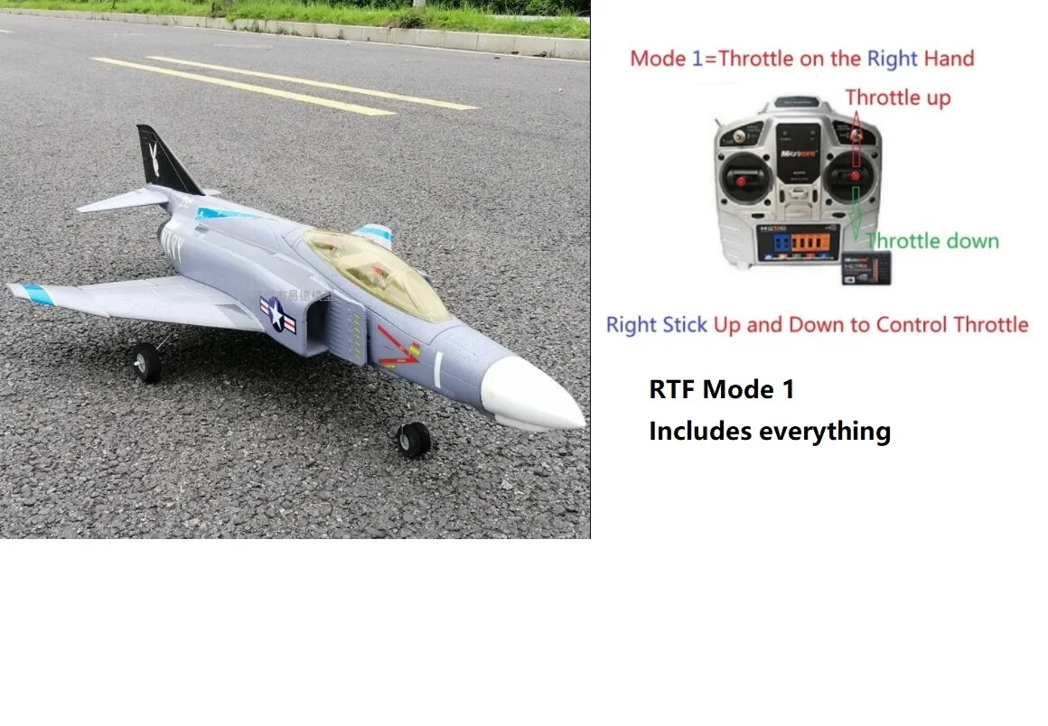 Готовый к полету RTF EDO EPS F4 F-4 64 мм RC Plane EDF Jet | Игрушки и хобби