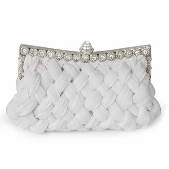 

Lady Party Wedding Handbag Purse Girl Soft Evening Bag weave clutch bags woman Silk Elegant Dinner Ladie Bag High-grade Handbag