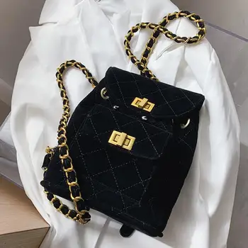 

Lattice Small Backpack 2020 Matte PU Leather Women Backpack Designers Brand for Teenage Girl High Quality Travel Books Rucksack