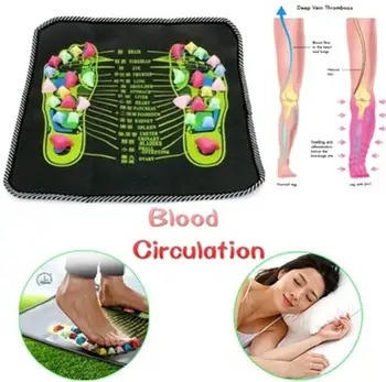 

Reflexology Walk Stone Foot Care Leg Pain Relieve Relief Walk Foot Massager Mat Health Care Acupressure Mat Pad massageador