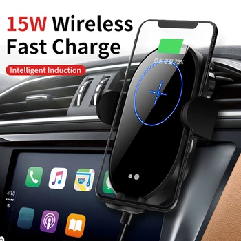 

15W Car Wireless Charger Quick Charging Phone Accessories Charging Pad Phone Holder Mount For All Device With Wireless Charging