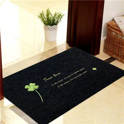 Clover - Embroidery Вышитый Коврик для входной двери, коврик для улицы, коврик для входной двери, 40x60 см, полиэфирное волокно, декоративный коврик для прихожей, Противоскользящий коврик для пола, коврики - Цвет: Clover - Embroidery