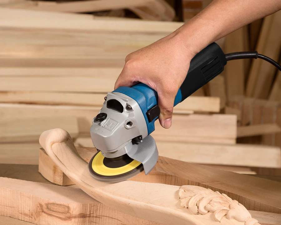 220V 560W Handheld Electric Angle Grinder Speed Regulating Grinding Machine for Metal Wood Polishing Cutting Tool