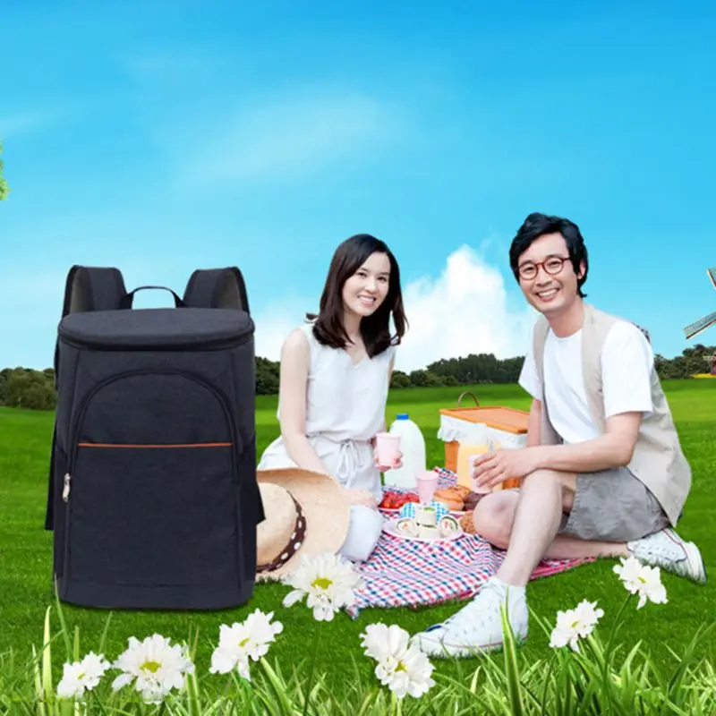

18L Insulated Cooling Backpack Picnic Camping Hiking Beach Park Ice Cooler Bag Lunch Rucksack