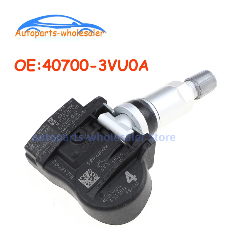 Датчик давления в шинах автомобильный 407003VU0A 40700-3VU0A TPMS датчик для Nissan NOTE QASHQAI TIIDA