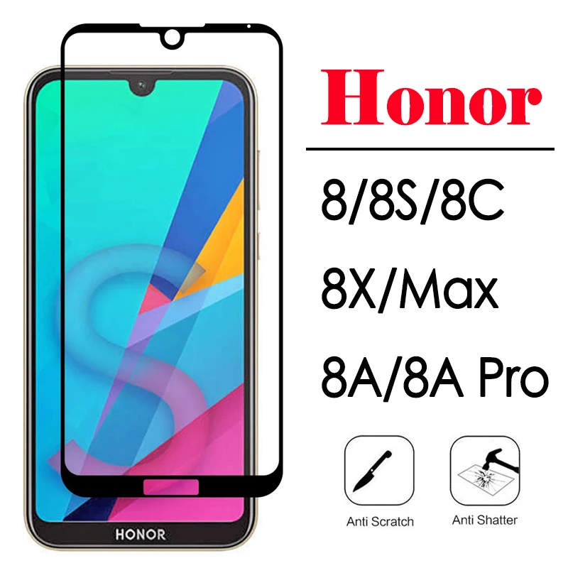 Защитное стекло Honor 8a для Huawei 8 S 8C 8A X C A Max защитная пленка экрана honor S8 X8 A8 из