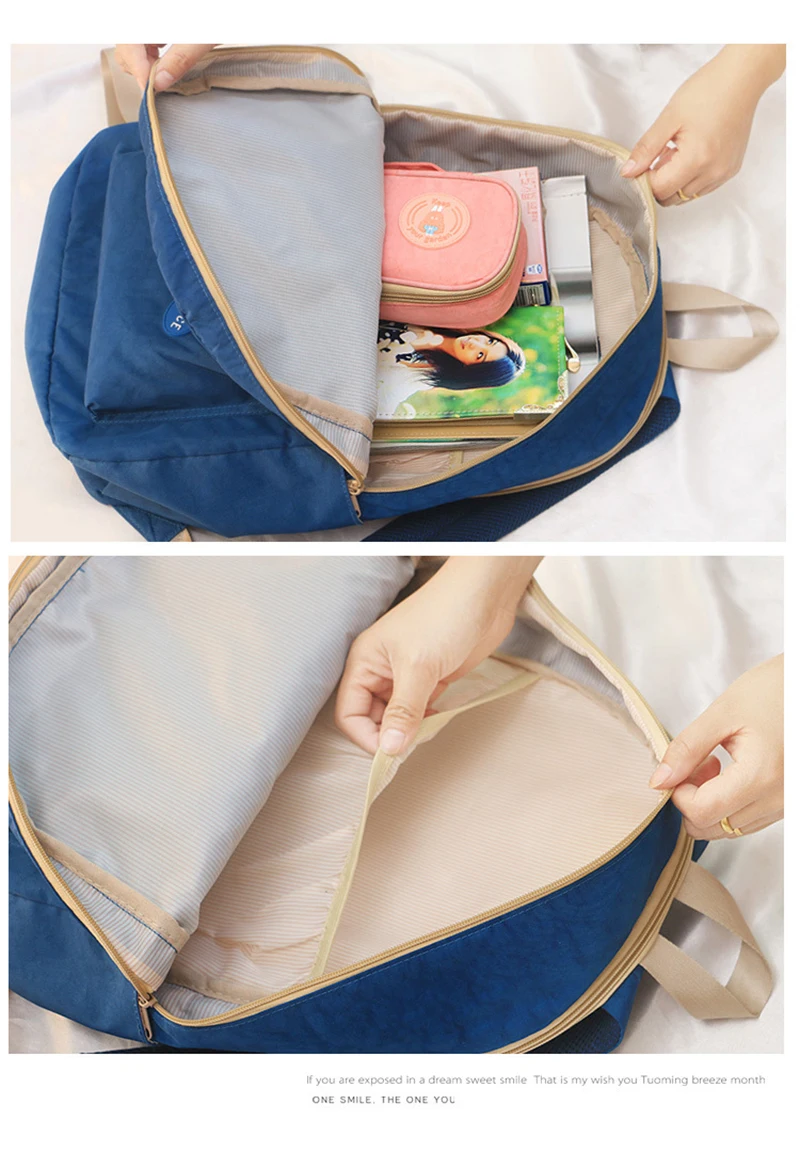 Travel backpack leisure light and comfortable female bag travel computer bag college bag leisure, travel is very suitable bag