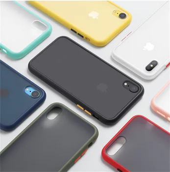 

100pcs Shockproof Hard Acrylic Silicone Cover For iPhone 11 Pro Max XS Max XR XS 8Plus 7 6 6s Plus Case For iPhone 11 Back Cover