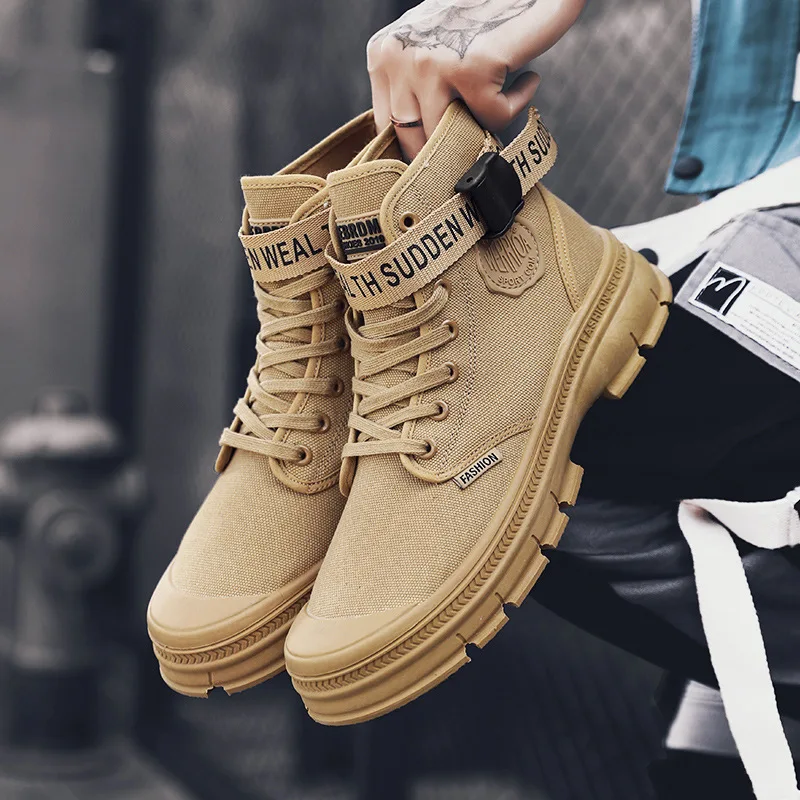 

Martin Boots Summer New Style Men American-Style England Trend Hight-top Versatile Worker Boot Combat Boots Retro Breathable Men