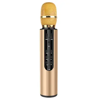 

Wireless Bluetooth Karaoke Microphone with Dual Stereo Speaker for Cell Phone Tablet PC Portable Handheld Singing Gifts