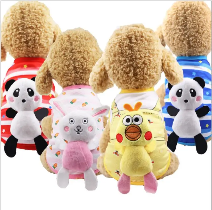 

Dog Clothes Spring Summer Puppy Small Dog Vest Shirt with Free Detachable Toys Gifts Puppy Costume