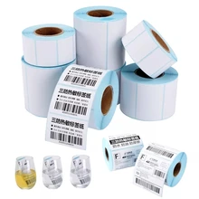 Étiquette adhésive autocollante thermique, 800 pièces/rouleau, papier vierge, pour impression de codes barres Express, prix de supermarché, fournitures d'impression imperméables