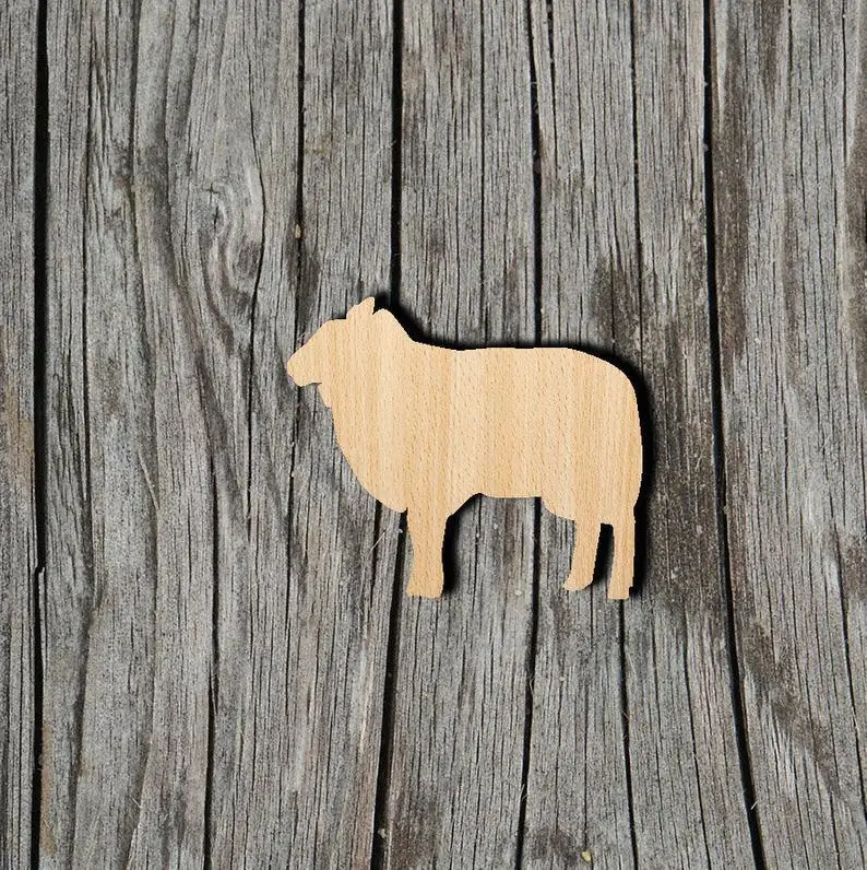 

Wood Cutout Shapes Sheep - Multiple Sizes - Laser Cut Unfinished