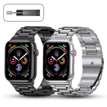 Металлический ремешок для Apple Watch Band 44 мм 42 мм 40 мм 38 мм, браслет из нержавеющей стали для iWatch 6 SE 5 4 3 2 1 Series, аксессуары Металлический ремешок для Apple Watch Band 44 мм 42 мм 40 мм 38 мм, браслет из нержавеющей стали для iWatch 6 SE 5 4 3 2 1 Series, аксессуары