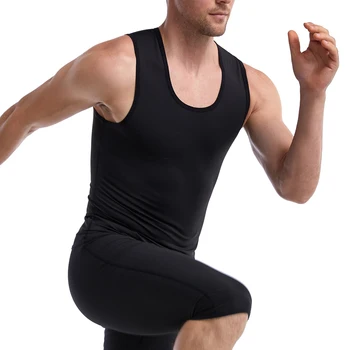 

2020 Bodysuit Men Fitness Sauna Suit Body Shaper Slimming Pants Waist Trainer Corset Sweat Vest Tank Top Body Shaping Sportswear