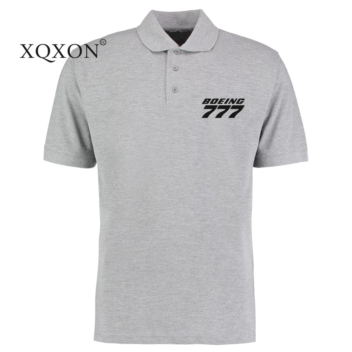 XQXON- новые высококачественные мужские рубашки поло Boeing 777 принт летние хлопковые рубашки поло мужская одежда P10 - Цвет: Picture color