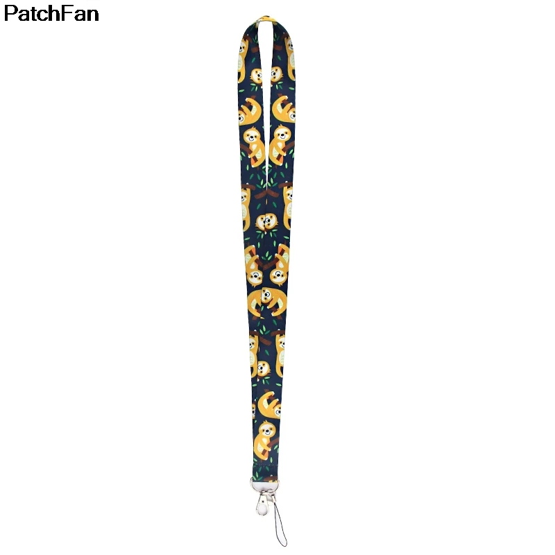 A2623 Patchfan мультфильм Ленивец тег ремень дети шеи ремешки для безопасности отрыва для мобильного телефона USB ID бейдж держатель ключа