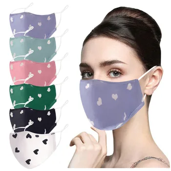 

6PCS Washable Face Mask Breathing Funny Print Face-mask cubre bocas maseczka Breathable Reusable Masks Adult Maskswashable