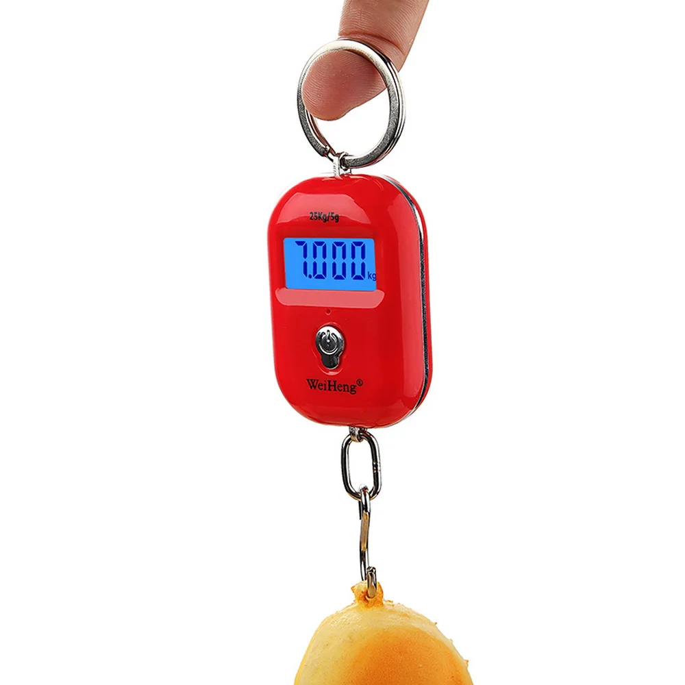 Портативный висит 25 кг/10 г ЖК дисплей Цифровой синий Подсветка Рыбалка Карманные