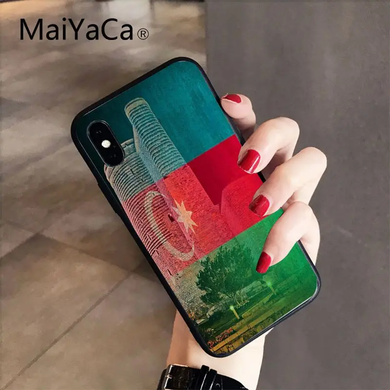 Чехол MaiYaCa azerana buta flag из ТПУ для iPhone X XS MAX 6 6s 7 7plus 8 8Plus 5 5S SE XR 10