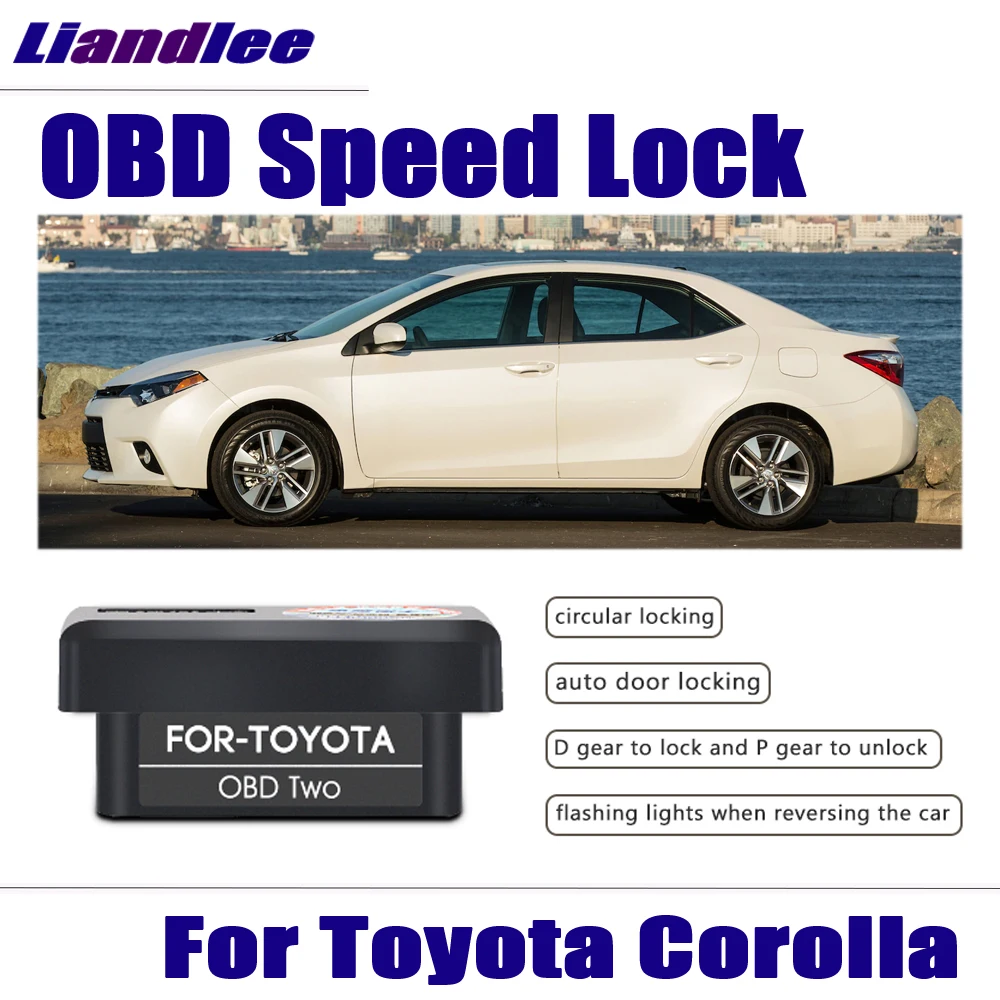Liandlee Авто OBD Блокировка скорости для Toyota Corolla 2007-2013 безопасный дверной замок и модуль разблокировки Plug and Play