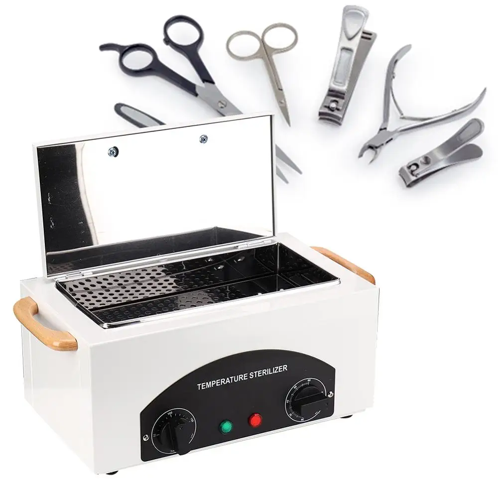Electric High Temperature Nail Art Tool Sterilizer Manicure Disinfection Cabinet EU Plug