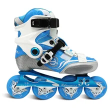 Фристайл YJS углеродное волокно Профессиональный Инлайн ролики для слалома Роликовых Коньков обуви скольжения катание Patine