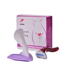 Бикини, предназначенное для очищения, бритва для бритья Pubes, щетка для трафарет женщины, сексуальная женская Лобковая Бритва для волос, интимный инструмент для формирования