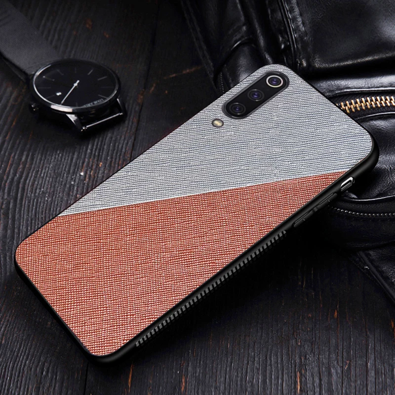 Etui, чехол, чехол, для Xiaomi mi 9 se mi 9 9se тканевая ткань Texure Bumper SiIicone мягкий бампер рамка задняя крышка чехол для телефона s