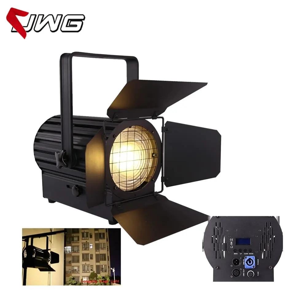 200w Cob Warm White Led Par Light With Barndoor Dmx512 2ch 3200k( And