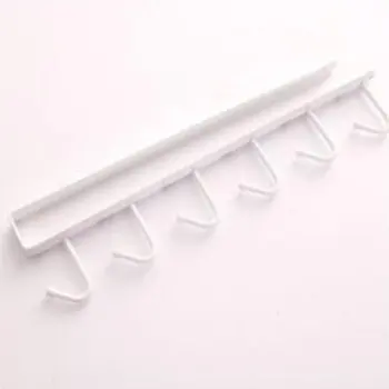 

6 Hooks Cup Holder Hang Kitchen Cabinet Under Shelf Storage Rack Organiser Hook Drop Shipping