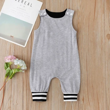 

Summer Newborn Baby Romper Cotton Unisex Solid Color Jumpsuit Clothing Toddler Costume Cute Infant Girls Boys Clothes 2020