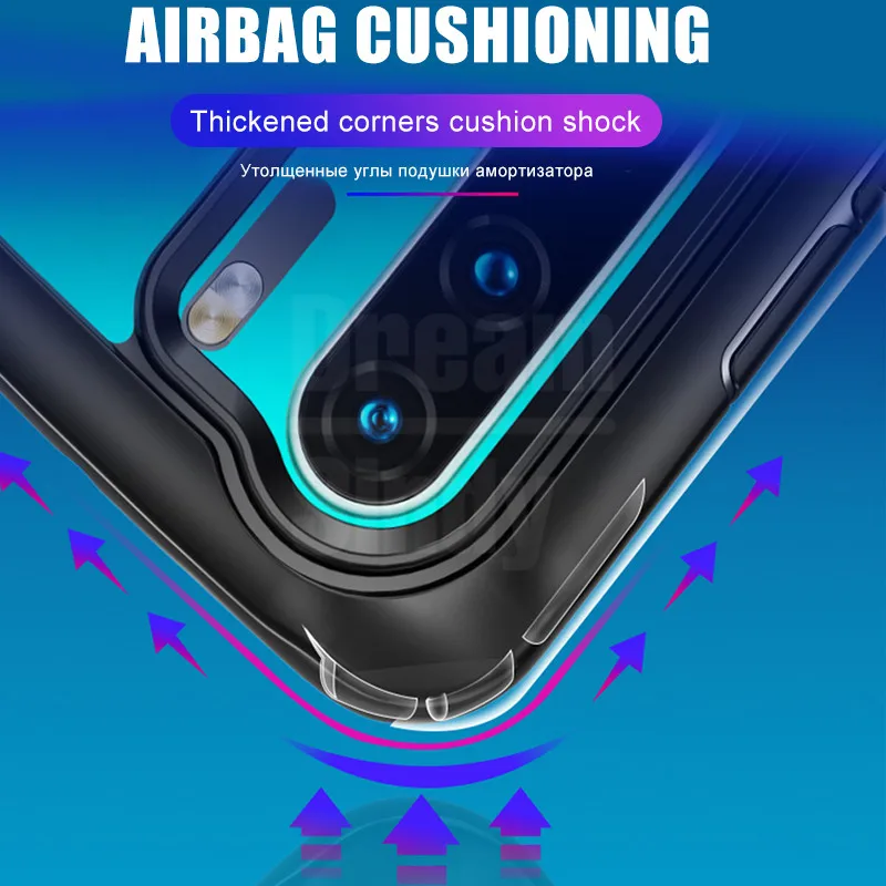 Роскошный мягкий ТПУ бампер чехол для huawei P20 Lite P30 Pro противоударный mate 20