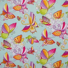 1 ярд полиэстер/ПВХ покрытием Водонепроницаемый материал для изготовления сумок,-бабочка(ширина = 140 см