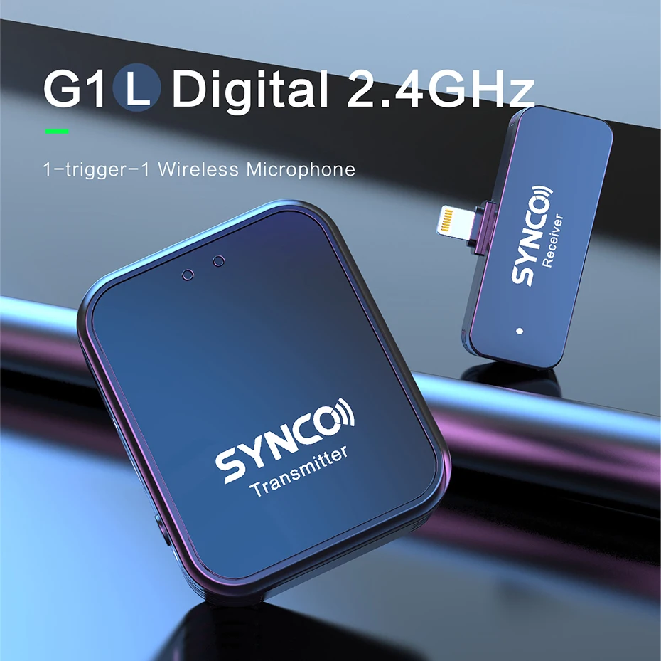SYNCO G1T/G1L 2.4G Wireless Microphone System Lavalier Lapel for Android iPhone Smartphone Transmitter Receiver Voice Recording