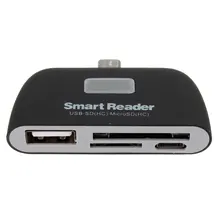 USB SD TF кардридер адаптер разъем светодиодный светильник OTG USB2.0 высокоскоростной для samsung Edge Android смартфон
